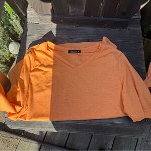 Automet Women's Orange Long Sleeve Top